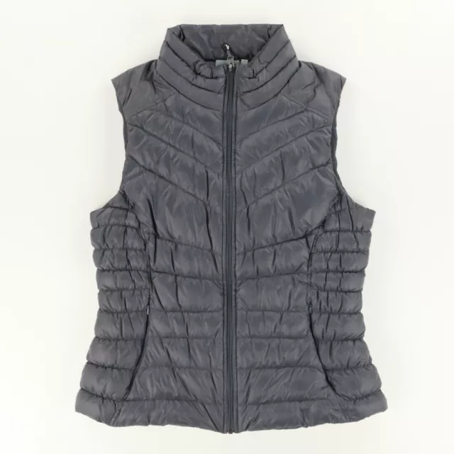 Athleta Downalicious Goose Down Vest Jacket Grey Women's XL