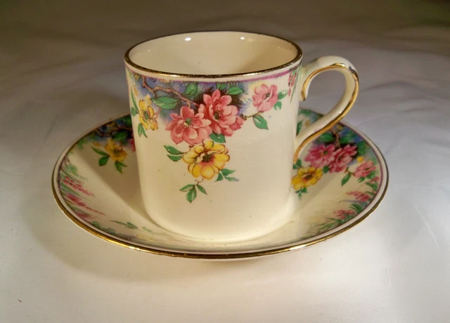 Royal Winton Grimwades Cherry Blossom Demitasse After Dinner Cup & Saucer Set !