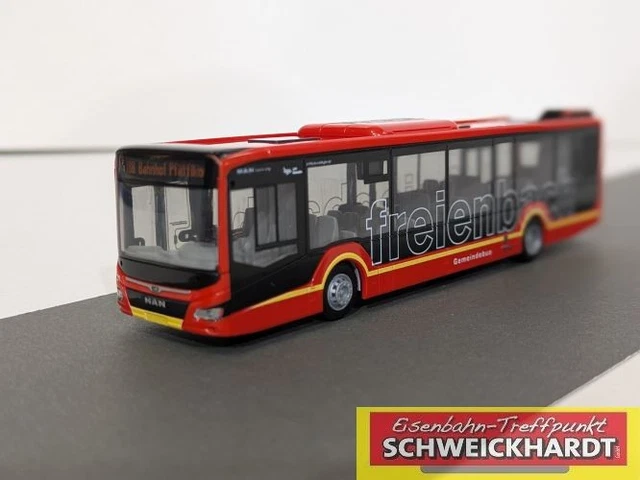 Miniature Rietze 1/87 - MAN Lions City 12 (2018) Bus Rouge Wilia Linz Land