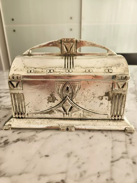 Antique Big German WMF silver plated Jewelry Casket / Box