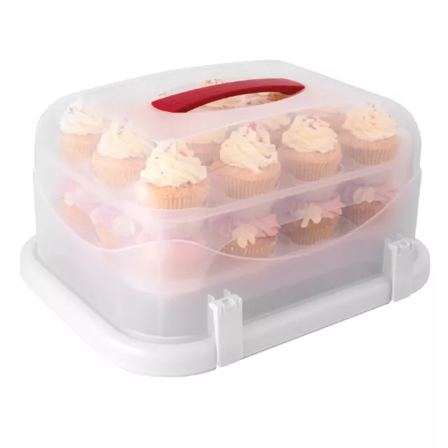 NEW Avanti Universal 2 tier Cupcake & Cake Carrier Rectangular