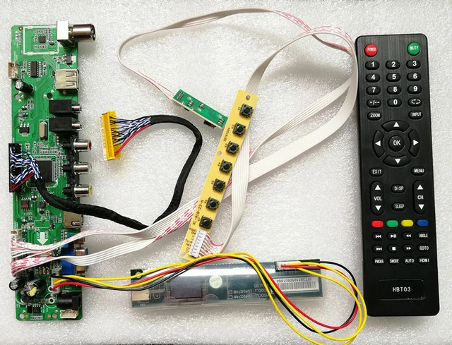 Carte Contrôleur LCD CVBS/VGA Pour écran HSD070IDW1, HSD080IDW1 - 60 Pins - Neuf
