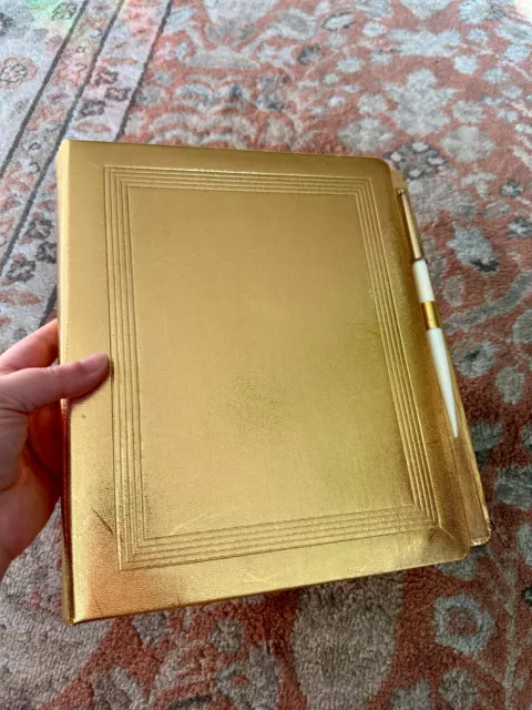 Rare Vintage Unused Rose Gold Wedding Guest Party Book