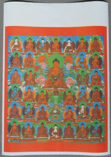Thangka-bild 35 Bekenntnis Buddhas Tibet Buddhismus Dharma