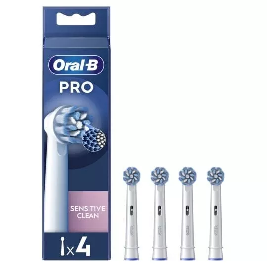 Pack 4 Brossettes Oral-B Sensitive Clean & Care Têtes Brosse à Dents Électrique