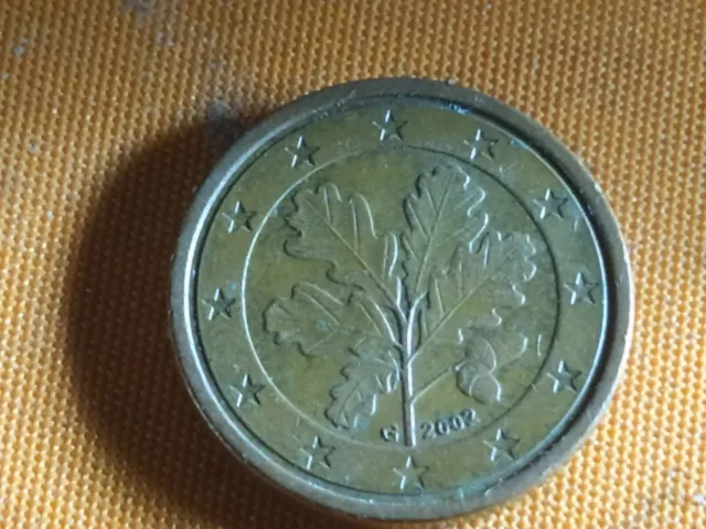 Moneda de 1 céntimo de euro de Alemania año 2002 G