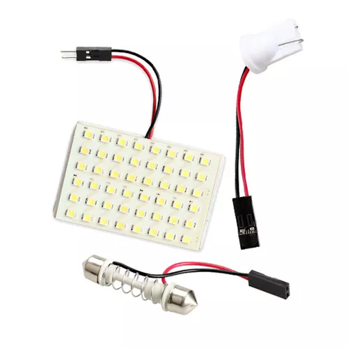 Dôme Feston Léger Voiture Intérieur Panneau 48 SMD LED T10 BA9S Bulbe 12V Blanc