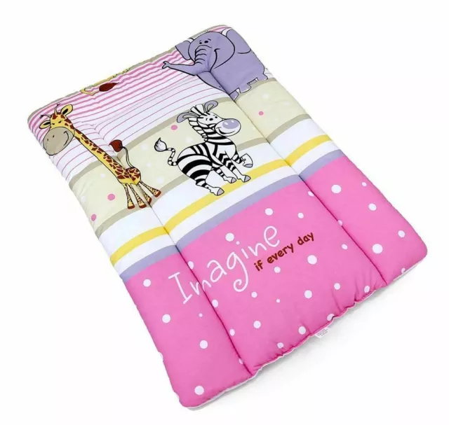 BABY 100% COTTON CHANGING MAT CHILD TODDLER NURSERY FOR UNIT Safari Pink