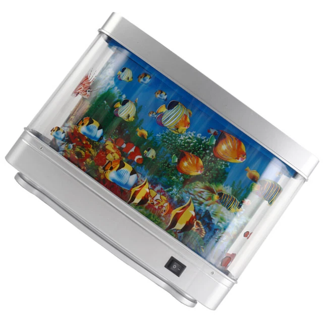 Lámpara decorativa falsa para acuario luz nocturna tanque de peces noche