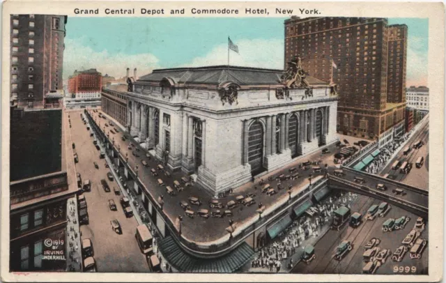 CPA AK NYC NEW YORK N.Y. Grand Central Depot and Commodore Hotel USA (990613)