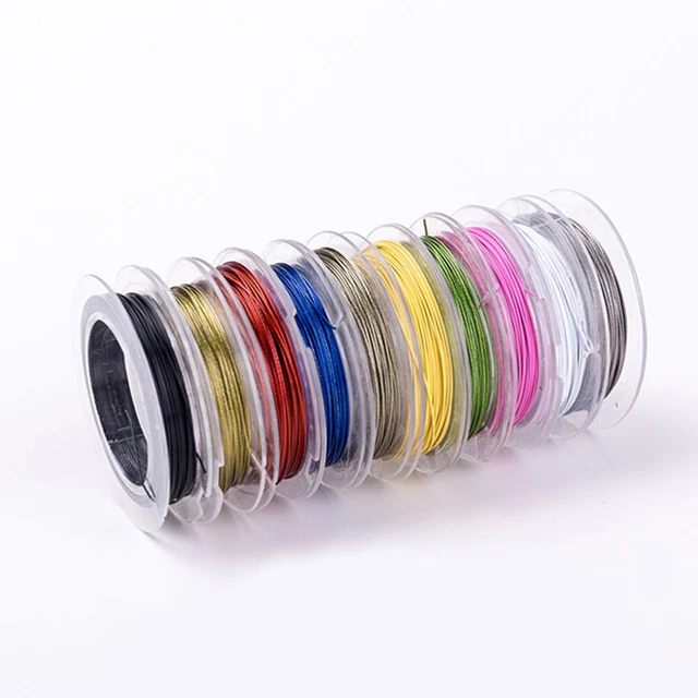 10 Rolls Schmuck Draht Aluminium Armschlinge Farbiger Faden