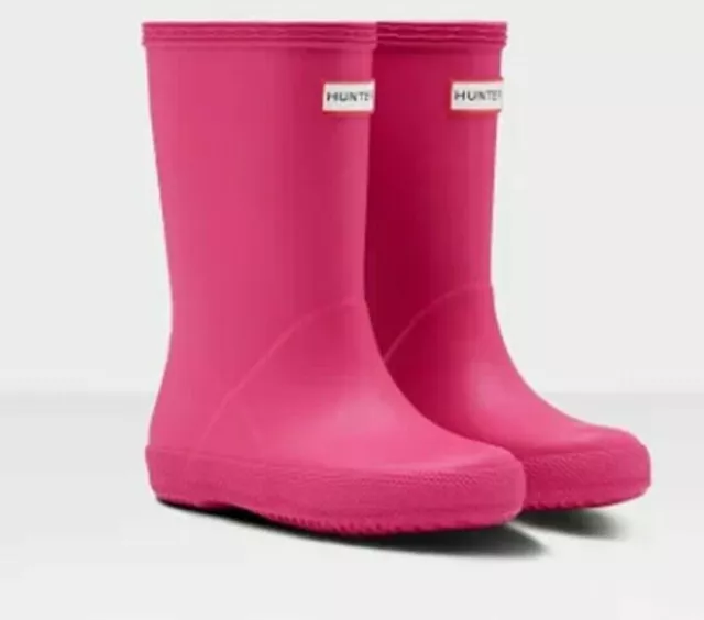 Pink kids hunter deals wellies