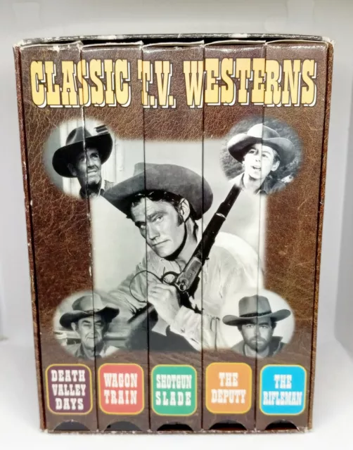 5 CLASSIC TV WESTERNS B&W SHOWS VHS TAPES (1998) Henry Fonda John ...