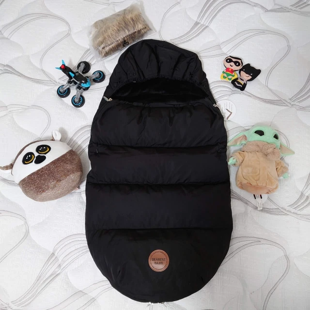 DEÄREST BÄBY Sleeping Bag in Stroller Footmuff Cocoon Waterproof- BLACK-NWT