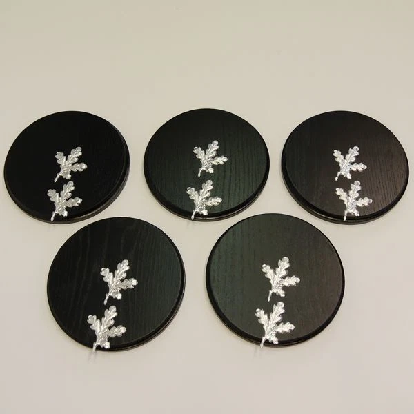 5 Keilerschilder Tablero Keiler Escudo de Trofeo Redondo Oscuro Af 17cm + 10