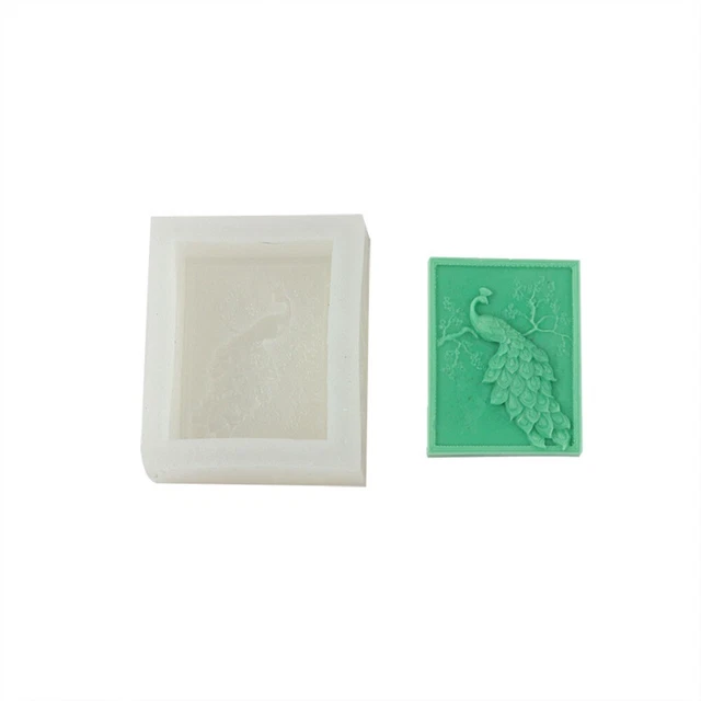 White Soap Molds Silicone Peacock Bird Silicone  Molds   Handmade,Candle