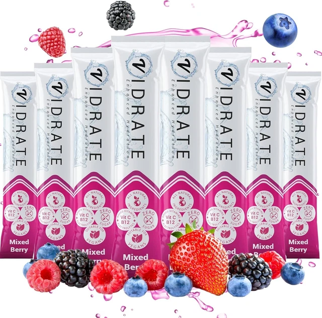 ELECTROLYTES POWDER HYDRATION Sachets Rehydration by ViDrate 30 Pack