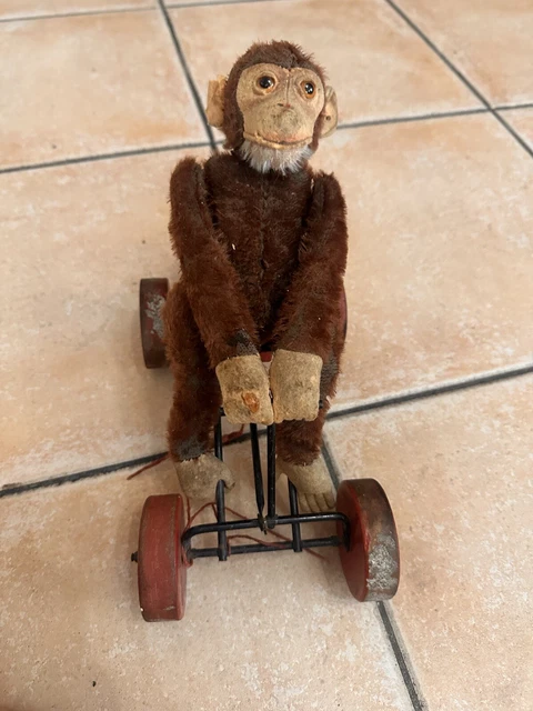 Peluche Singe Articulé Steiff Record-Peter - Fabriqué En Allemagne De L'Ouest (1950) - Antique
