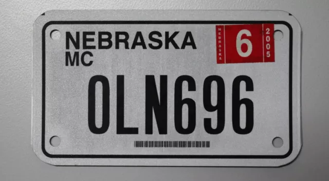 usa NEBRASKA Motorrad-Nummernschild US Kennzeichen # MC Motorcycle License Plate