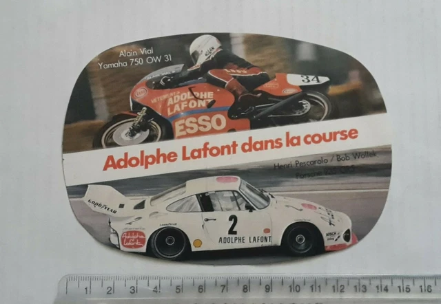 PORSCHE 935 / YAMAHA 750 Original STICKER Sportscars Motor Racing Motorcycle