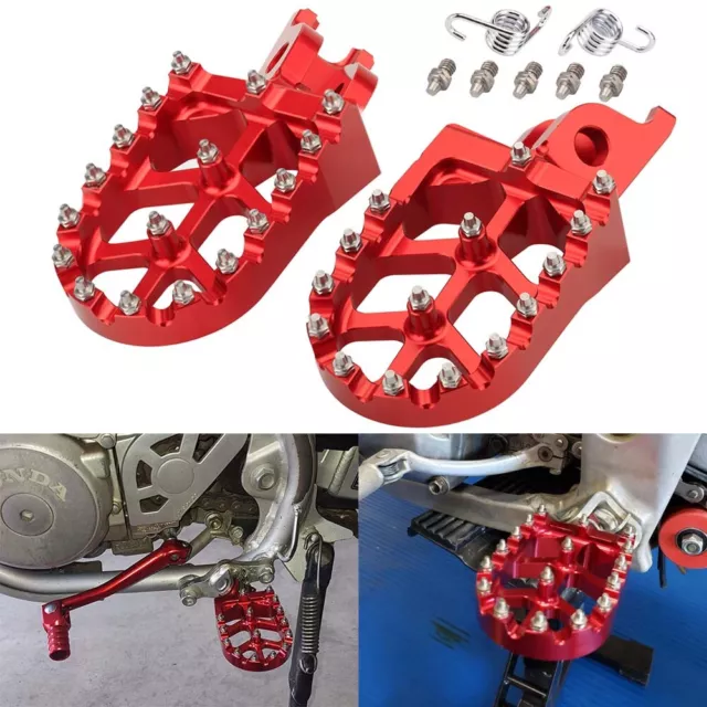 CNC Foot Pegs Rests Pedals For CR125 CR250 CRF150R CRF250R/X CRF450R/X CRF250L/M