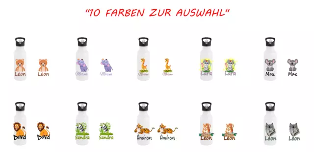 Personalisierte Trinkflasche mit Namen Kinderbecher Wasserflasche Geschenk_0015E 2