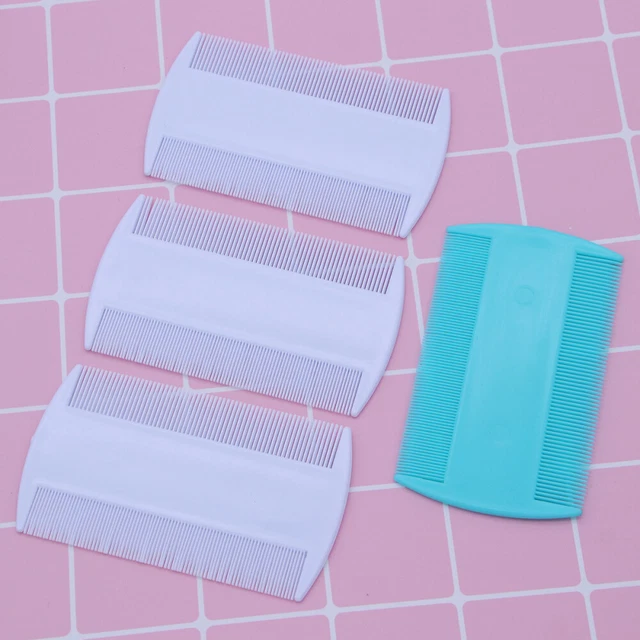 4pcs Double Sided Flea Combs Cat Dog Pet Grooming Fine Tooth Hair Combs
