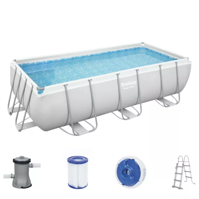 Bestway Swimming Pool 404x201x100cm Power Steel Pool Schwimmbecken Schwimmbad