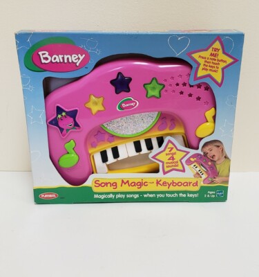 VINTAGE PLAYSKOOL BARNEY SONG MAGIC PIANO Playbox Essentials Purple