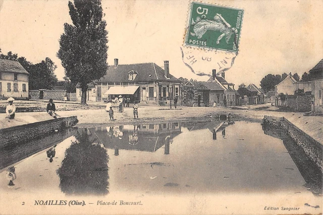 Cpa 60 Noailles / Place De Boncourt