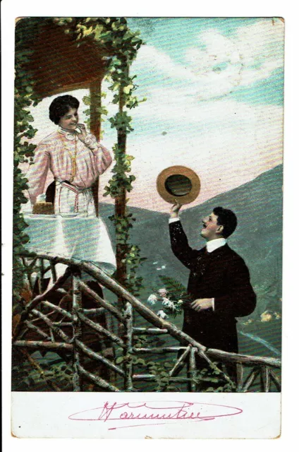 CPA -Carte postale-Belgique-Un homme saluant une dame-VM4454