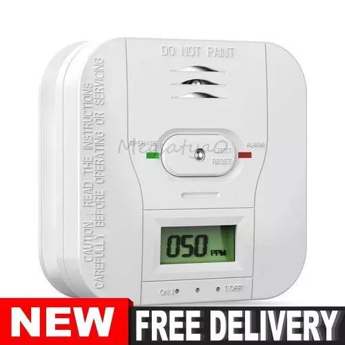 3-in-1 Detector LCD Display Smoke Detector & Carbon Monoxide Alarm Battery