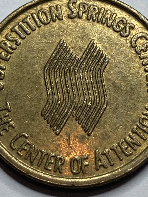 Rare Superstition Springs Center Good for one Carousel Ride Token Mesa, Arizona