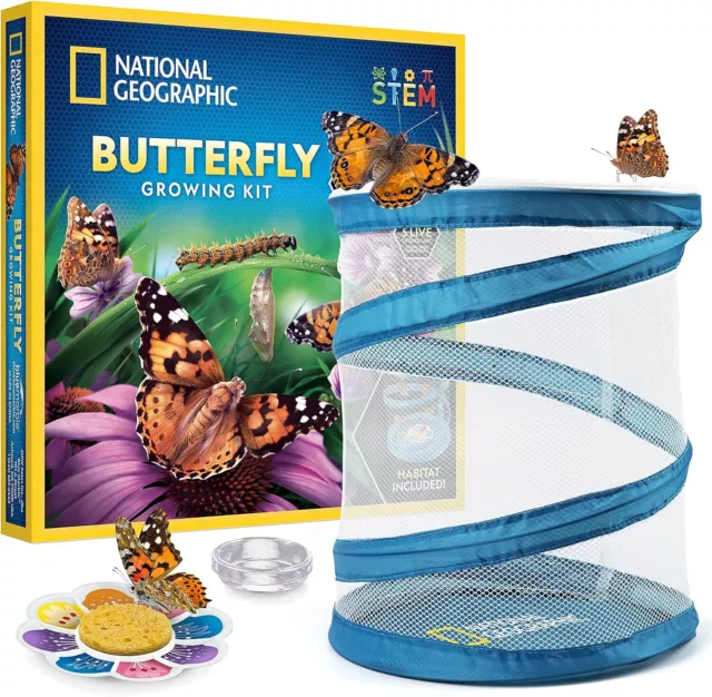 NATIONAL GEOGRAPHIC Butterfly Growing Kit - Habitat with...