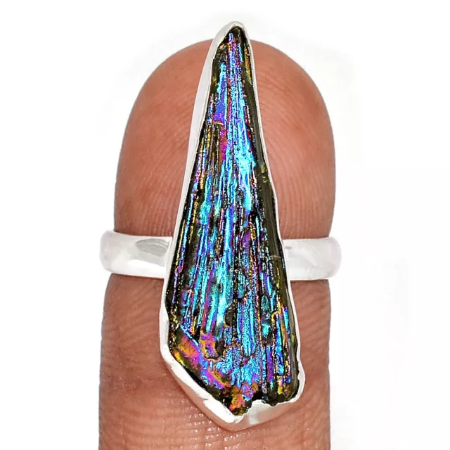 Treated Rainbow Arua Kyanite 925 Sterling Silver Ring Jewelry s.6.5 CR20933