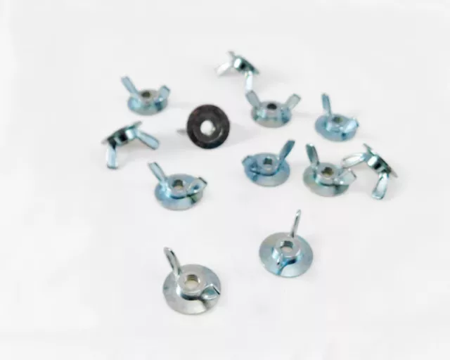 12 Pack 1/4-20 Zinc Plated Steel Forged Washer Base Wing Nuts  BF 232521-N