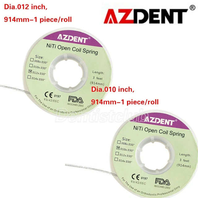 AZDENT Dental Orthodontic Niti Open Coil Spool Springs 012*030″ / 010*030″
