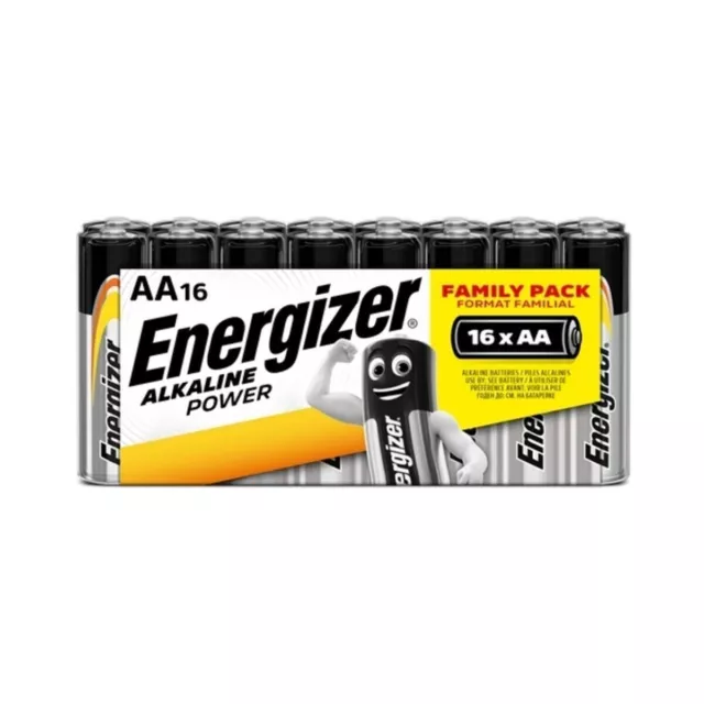 32x Energizer Alkaline Power AA Mignon LR6 1,5V Batterien (2x16er Pack)