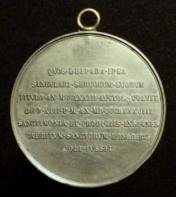 Vatikan, Leo XIII, Medaille 1888, v. Johnson, Heiligsprechung Servitenorden, RR! 2