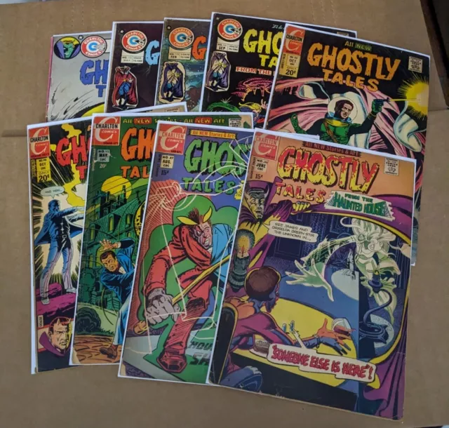 GHOSTLY TALES From The Haunted House Comics Lot Of 9 Ditko Art Vintage Horror