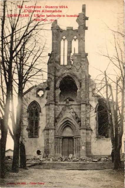 CPA AK Militaire - Gerbéviller - L'Eglise bombardée et incendie - 1914 (696623)