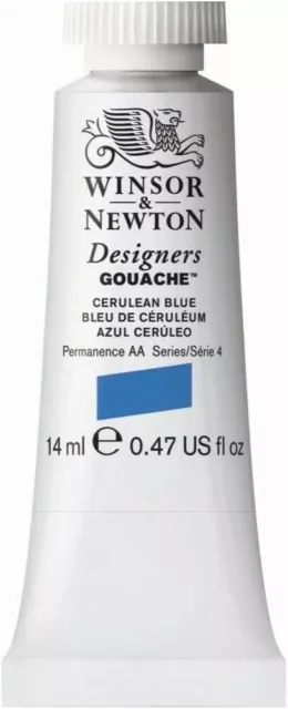 Winsor & Newton 0605137 Designers Gouache 14ml Tube Deckend Cölinblau OVP NEU