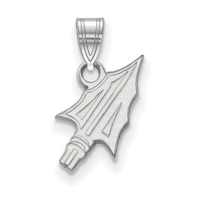 10k White Gold Florida State University Seminoles Arrowhead Charm Pendant