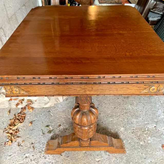 Ornate Antique Table with 4 Chairs