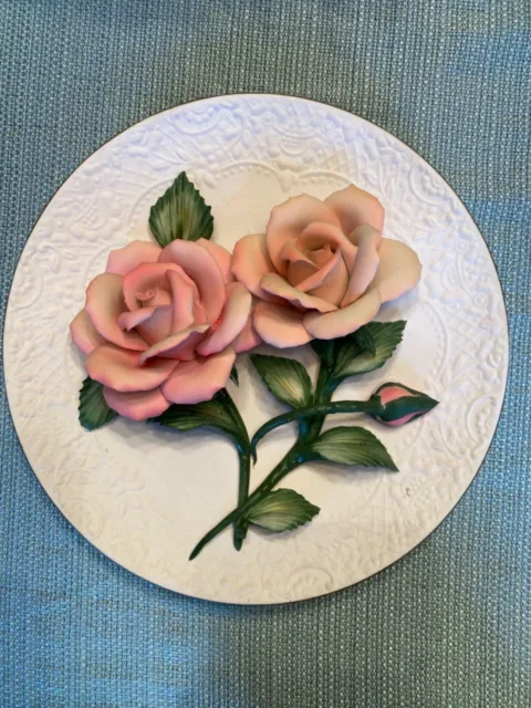 FREE SHIPPING Roses Of Capodimonte Limited Edition Plate