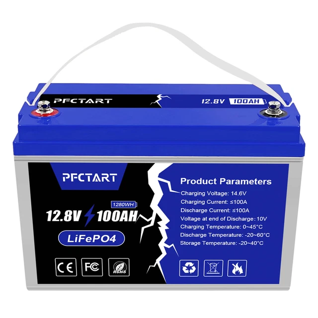 12V 100Ah LiFePO4 Deep Cycle Lithium Battery 100A BMS for RV Solar System Marine 12V 100Ah LiFePO4 Deep Cycle Lithium Battery 100A BMS for RV Solar System Marine