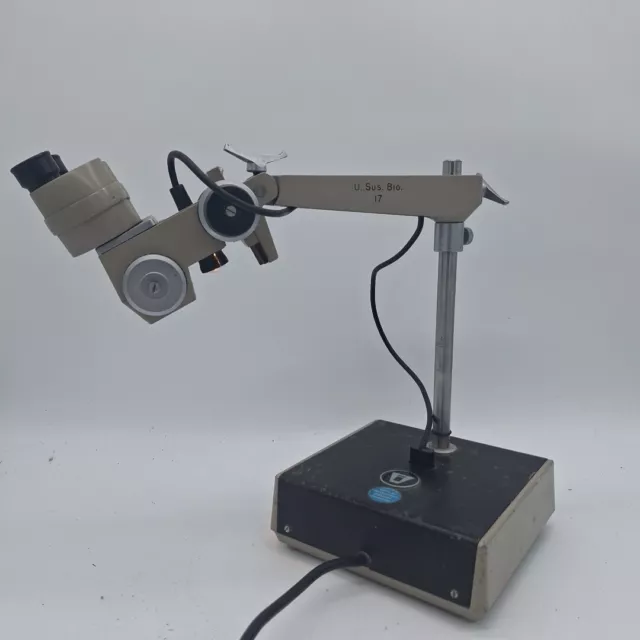 Vintage U. Sus. Bio. 17 Microscope Stand Optical Instrument Services Binocular