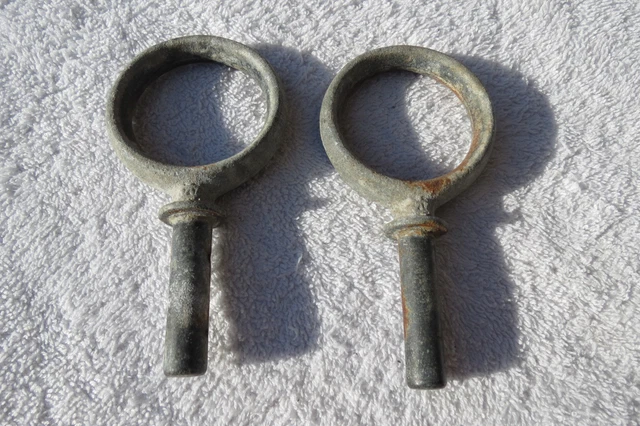 Used Wilcox Crittenden Galvanized Pair 2 Inch Oar Locks For  Boat (C2.5A147)