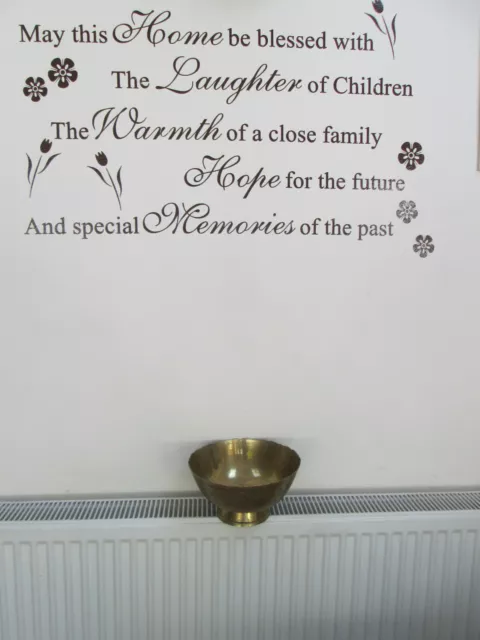 Vintage Chinese Engraved Brass Large Bowl  Makes Quite a Stunning Display piece