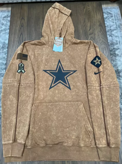 Men's dallas cowboys olive 2018 salute to service sideline therma performance pullover hoodie outlet